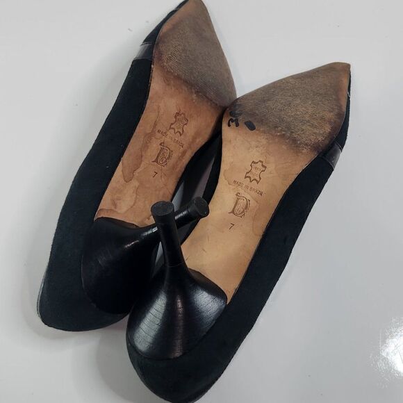 Diego Di Lucca Pointy Toe Kitten Heels Shoes Size 7 - Picture 6 of 8